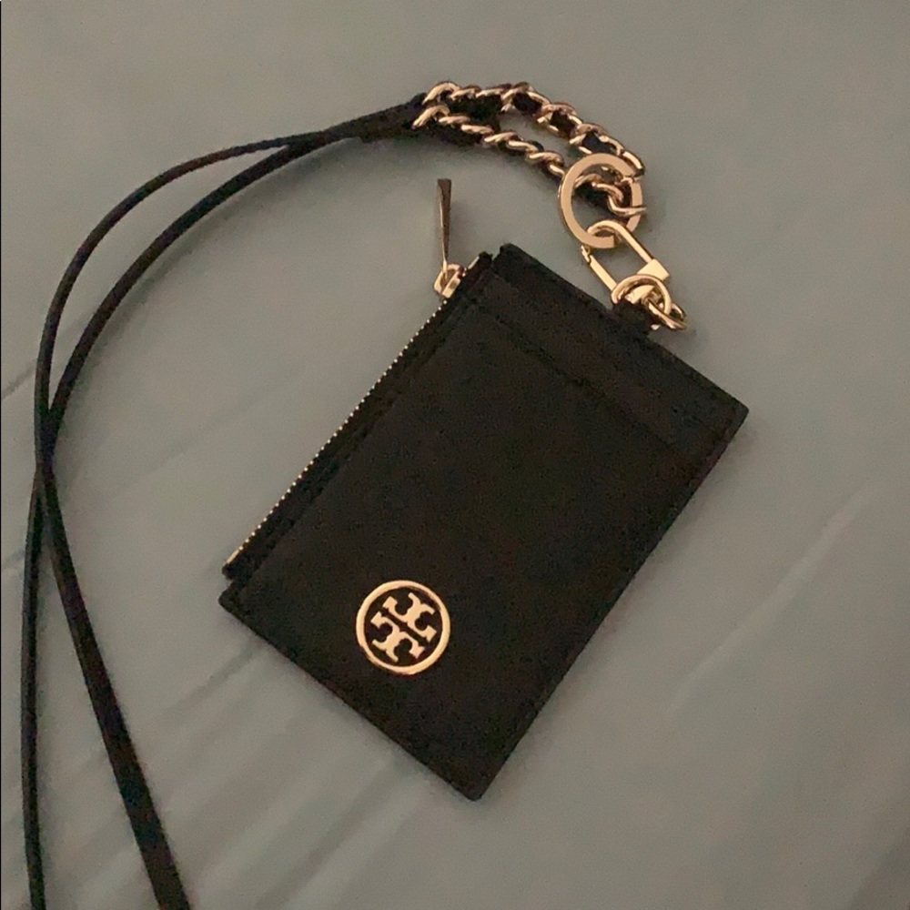 Tory Burch key ring cardholder with lanyard